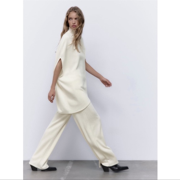 ZARA BLOGGERS FAV 2PIECES SOFT ASYMMETRIC TOP AND SOFT DART PANTS - Picture 6 of 9